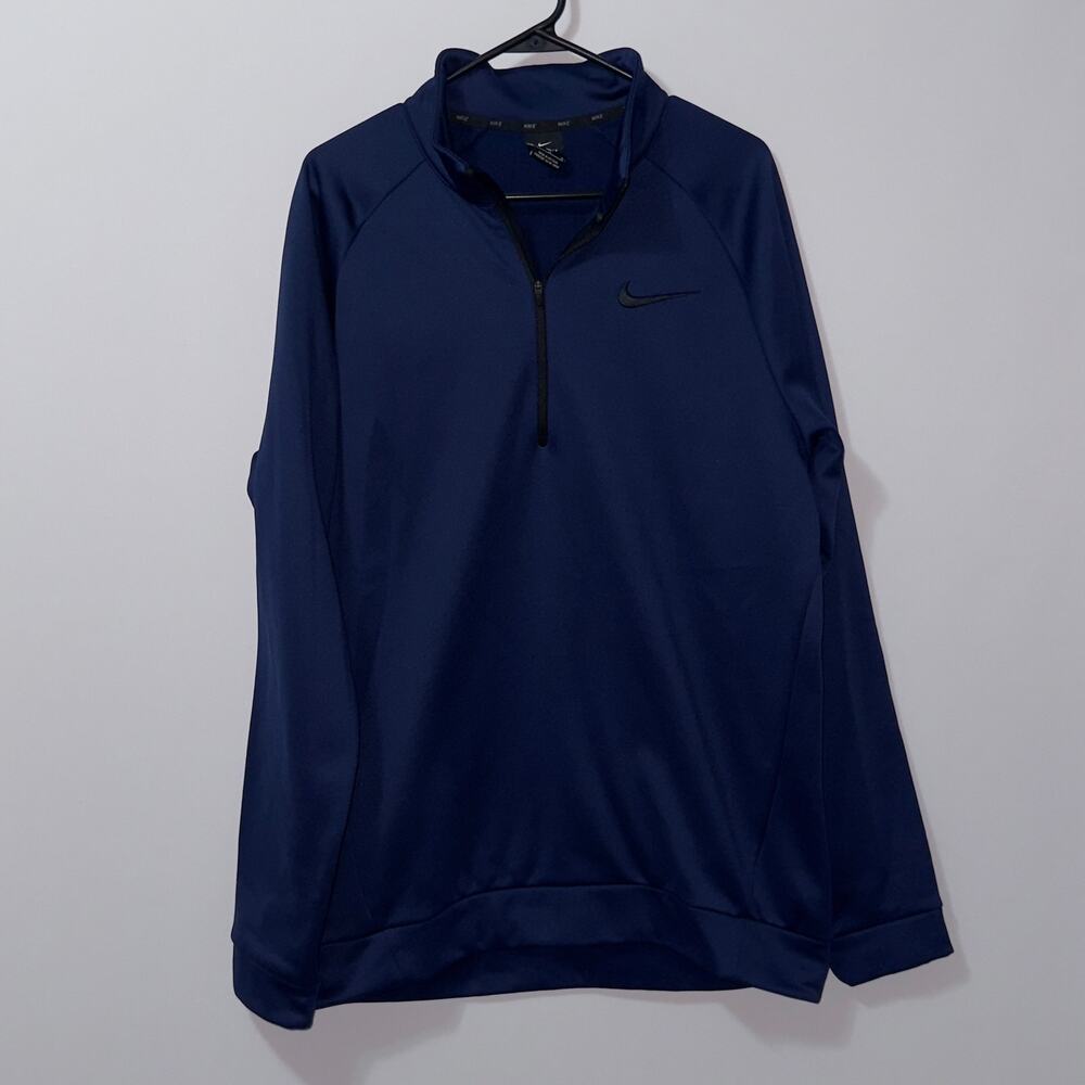 Nike Dri-Fit Blue Quarter-Zip Jacket men’s size LT